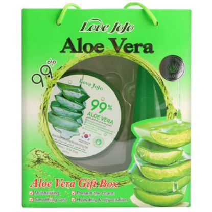 صورة Love Jojo 99% Aloe Vera Gift Box Moisturizing Gel 300ml & Scrub Gel 200ml